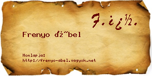 Frenyo Ábel névjegykártya