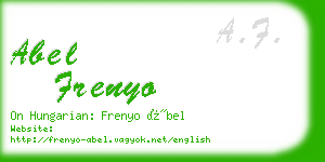 abel frenyo business card